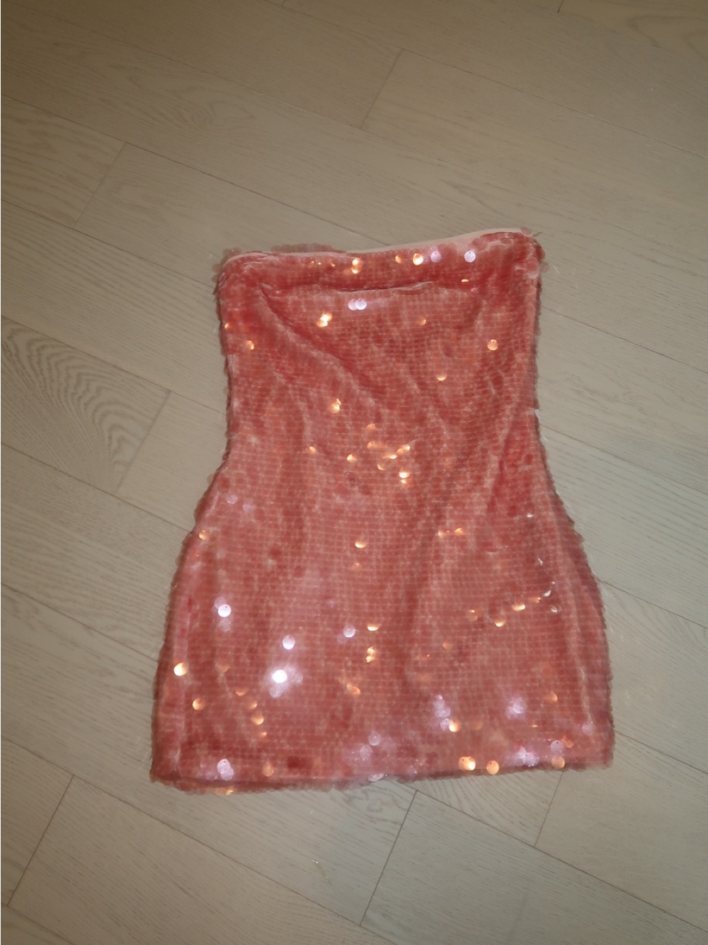 superdown Coral Pink Sequin Mini Dress